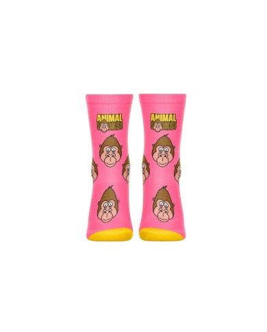 Animal Socks Gorila Rosa