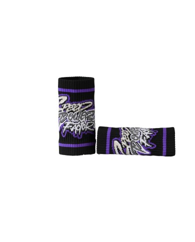 Muñequeras Negras/Dark Purple
