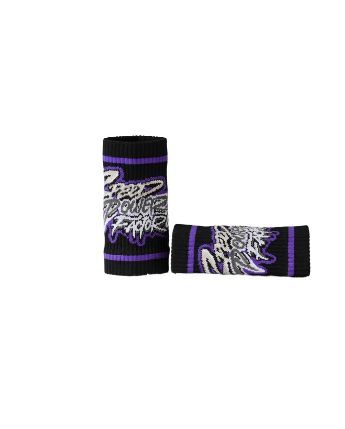 Muñequeras Negras/Dark Purple